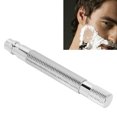 thumbnail image 3 of Manche de Rasoir Manuel, Manche Métallique Réutilisable Antidérapant pour le Changement de Lame pour Hommes pour le Rasage Noir, Argent, 3 of 7