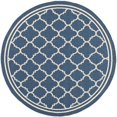 thumbnail image 1 of Safavieh Courtyard Navy Indoor Outdoor Rug - Round 5'3", 1 of 6