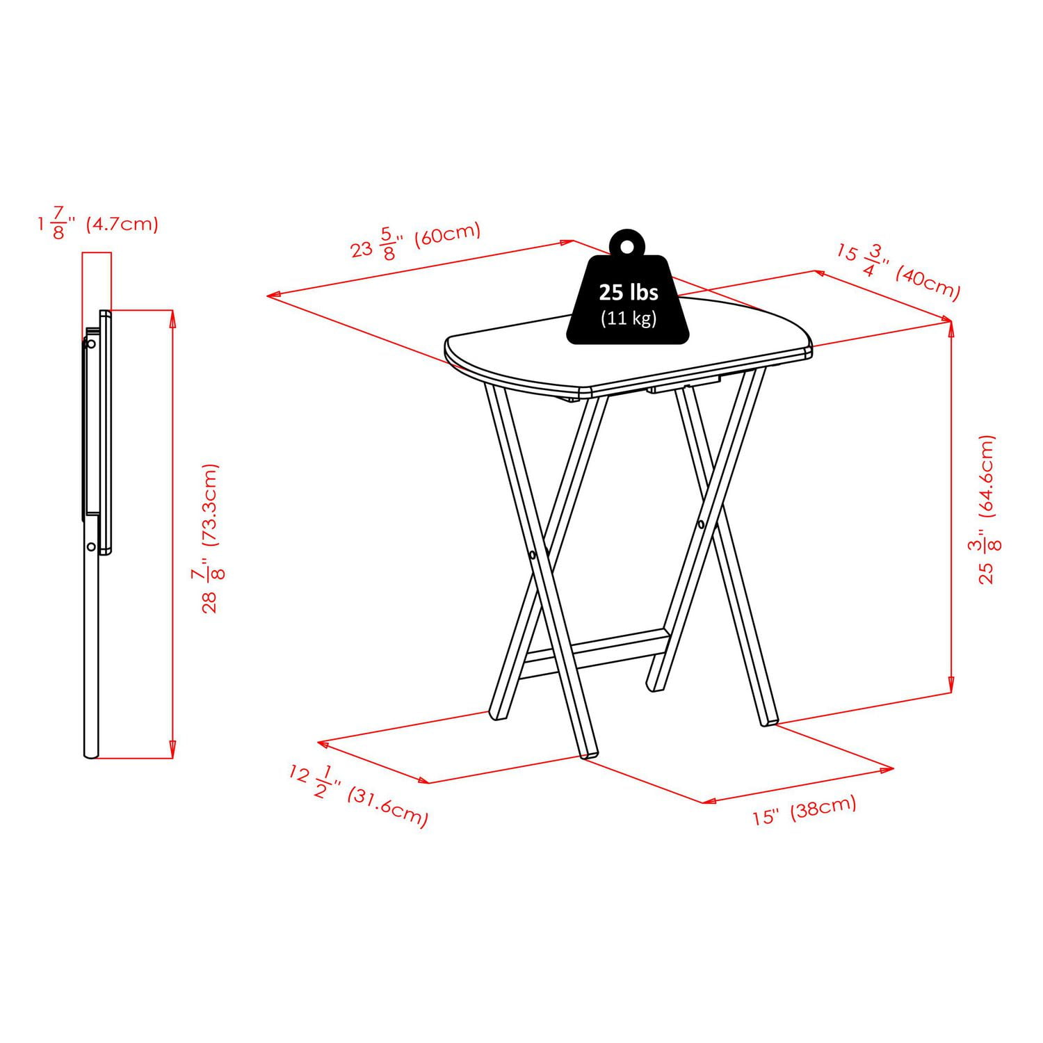Corbet 5pc table à collation surdimensionnée