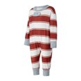 thumbnail image 3 of Nituyy Ensembles de Pyjamas Assortis pour la Famille d'Automne Hauts à Manches Longues à Col Rond + Pantalons à Rayures Ou Combinaison à Rayures à Manches Longues, 3 of 7