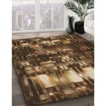 thumbnail image 3 of Ahgly Company Tapis d'Intérieur Lavable à la Machine, Carré, Transitionnel, Rouge Nuit, Tapis de Zone, 4 Pieds Carré, 3 of 7