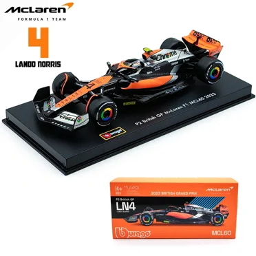 Bburago 1:43 2023 McLaren MCL60 Voiture de Course de Formule 1 Statique Simulation Moulé sous Pression Alliage Modèle Voiture Boîte Acrylique
