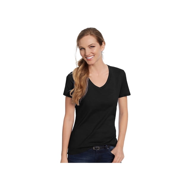 Hanes T-Shirt à Col en V Nano-T pour Femmes, Style S04V