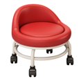 thumbnail image 3 of Abbracc Low Rolling Seat Pulley Stool Pedicure Stool Roller Seat Short Stool for Library red, 3 of 9