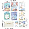 thumbnail image 3 of 6 Pcs Cartes de Vœux de Pâques avec Enveloppes Cartes de Note Joyeuses Pâques Cartes de Note Mignonnes pour Anniversaire de Pâques, 3 of 8