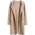 thumbnail image 1 of ANRABESS Women's Open Front Knit Cardigan Long Sleeve Lapel Casual Solid Classy Sweater Jacket, 1 of 7