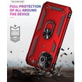 thumbnail image 4 of iPhone 13 Pro Case, Military Armor 360°Unbreakable Swivel Ring Kickstand [Work with Magnetic Car Mount] Slim Shockproof Durable Cover Holster Compatible Apple iPhone 13 Pro Cover - Red, 4 of 5