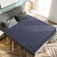 thumbnail image 3 of PiccoCasa Soft 100GSM Twin Striped Bed Fitted Sheets 16 Inch Deep Pocket Navy Blue, 3 of 7