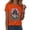Orange, variant on HUITKMM Cotton T Shirts Women Women's Halloween Graphic Print Short Sleeve T Shirt Casual Round Neck Tee for Summer Party Outfit with Jeans