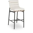 thumbnail image 1 of Meridian Furniture Burke Cream Vegan Leather Bar Stool, 1 of 8
