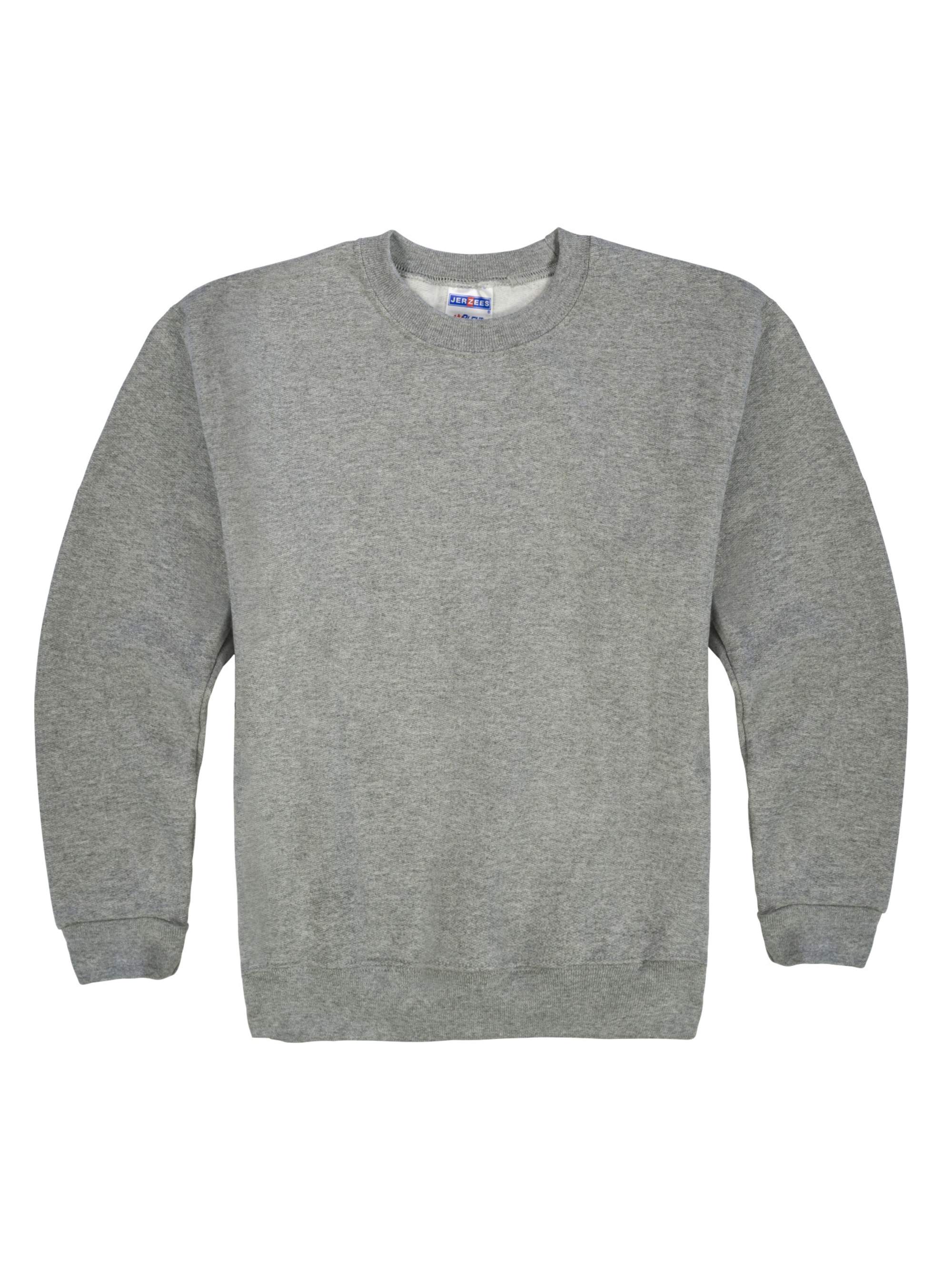 Jerzees Youth Fleece Crew Sweatshirt, Oxford, X-Large