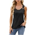 thumbnail image 1 of Timegard Tank Tops for Women Textured Fitting Comfy Solid Color Casual Sleeveless Tops Summer Fashion, 1 of 4