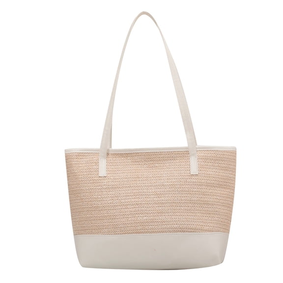 Sac à Bandoulière en Toile de Paille pour Femmes, Sac à Main, Sac Messager, Ensemble de Sac à Dos, Mode, Couleur Unie, Décontracté, Quotidien, Voyage, Fête