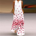 thumbnail image 2 of Pisexur Robe d'Été de Plage pour Femme, Robe Longue Formelle à Fleurs, Manches Courtes, Col en V, Décontractée, Ample, Grande Taille, avec Poches, 2 of 9
