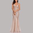 thumbnail image 4 of Pompotops Robe Sirène Ajustée à Paillettes pour Femme Robe de Soirée Robe, 4 of 8