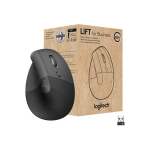 Logitech Lifting pour les entreprises - Souris verticale - ergonomique - 6 boutons - sans fil - 2.4 GHz, Bluetooth - Logitech Logi Bolt USB récepteur - graphite