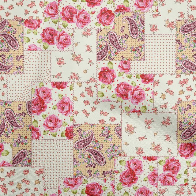 oneOone Rayon Brown Fabric Florals Sewing Craft Projects Fabric Prints By Yard 56 Inch Wide