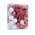 thumbnail image 1 of Red 36Pcs Christmas Ornament Set Colorful Painted Christmas Balls For Tree Decoration Party Gift Box Home Holiday Decor Shatterproof Plastic Hanging Balls 104G, 1 of 7
