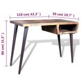 thumbnail image 3 of Reclaimed Wood Desk with Iron Legs, 3 of 4