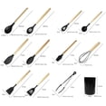 thumbnail image 5 of Non-Stick Silicone Kitchen Utensil Set, Scratch Resistant Tools With Integrated Stainless Steel Core, Wooden Handles for Safe Grip, Odorless & Bpa Free Cooking Gadgets (12 PCS), 5 of 5