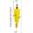 thumbnail image 2 of GLFILL 1-8pcs Fishing Bobbers Popping Corks Float Rig Rattle With Swivel Copper Pendant For Saltwater Fresh Water Fishing Accessories yellow 1pcs, 2 of 9