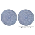 thumbnail image 3 of TIELUTT 2 Pcs Napperons Ronds Tressés 12 Pouces Tapis de Table pour Tables à Manger Lavables Résistants à la Chaleur pour Fête BBQ et Centre de Table Rond Napperons Napperon de Salle à Manger Tapis de Souper Napperon de Table Circulaire Noël, 3 of 5