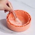 thumbnail image 4 of Silicone Makeup Brush Cleaner Mat - 2-in-1 Design, Multi-Textured, Quick Dry - Clean/Dry Brushes for Home/Professional Use, 4 of 7