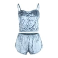 thumbnail image 1 of SUNSIOM Women 2PCS Lingerie Set Slim Sling Crop Top Short Elastic Band Pants, 1 of 5