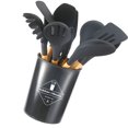 thumbnail image 3 of Set Kitchenware Kit Silicone Cookware Set Wood Handle Non Stick  with Container, 3 of 5