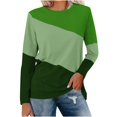 thumbnail image 2 of Birdeem Women's Solid Round-Neck Long Sleeve Top, 2 of 12