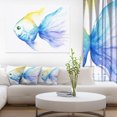 thumbnail image 1 of Lovely Blue Fish Watercolor - Abstract Canvas Art Print, 1 of 3