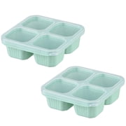 4 Compartments Bento Box Reusable Meal Prep Lunch Containers for Kids Adults Divided Food Storage Containers for School Work Travel Meal Prep Containers Reusable Glass