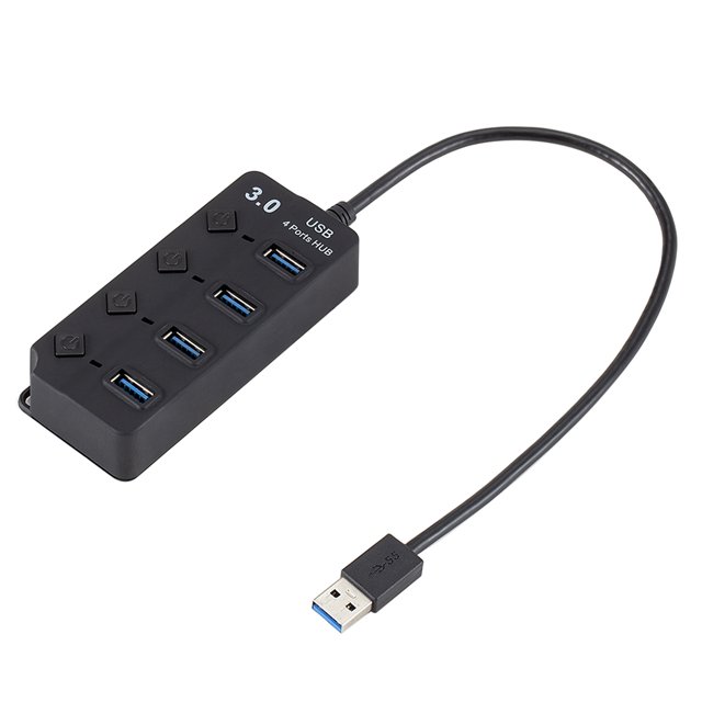 GOOHOCHY additional usb ports for pc USB HUB Black 1Set