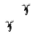 thumbnail image 3 of Ruiboury Animal Head Key Hook Sturdy And Durable Construction Adds Touch Of Whimsy black (deer) 2Set, 3 of 6