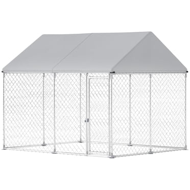 PawHut Enclos Extérieur pour Chien avec Toit Imperméable, 9.2 Pieds x 7.5 Pieds x 7.2 Pieds