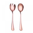 thumbnail image 1 of PENGXIANG 2 pcs Gold Salad Spoon Fork Stainless Steel Cutlery Set Serving Tableware Kitchen Accessories Western, 1 of 5