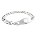 thumbnail image 1 of MedicEngraved Bracelet à Maillons Figaro 9 mm en Acier Inoxydable 316L pour Chirurgie avec Étiquette Médicale en Émail - Gravure Médicale Incluse, 1 of 1
