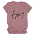 thumbnail image 1 of LUOGENLI T-shirts pour Femme pour Femmes T-shirts pour Femmes Mode Décontractée Lettre Manches Courtes Col Rond T-Shirt Haut T-shirts pour Femmes T-shirts Graphiques Vêtements d'Été T-shirts pour Femmes T-Shirt Graphique Pâques Or Rose m, 1 of 2