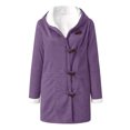 thumbnail image 2 of Innerwin Jacket Long Sleeve Ladies Coat Holiday Buttons Baggy Outwear Purple 2XL, 2 of 3