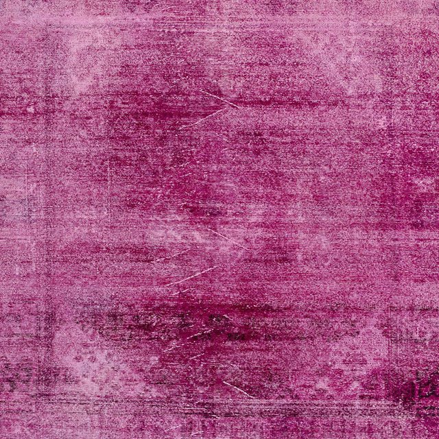 Ahgly Company Indoor Square Abstract Hot Pink Oriental Area Rugs, 5' Square