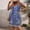 Blue, variant on Mefallenssiah Women'S Fashion Summer Women'S Printed Pocket Sleeveless V-Neck Dress