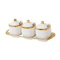 thumbnail image 2 of Abbracc Ceramic Spice Jars Kitchen Organizer Elegant Kitchen Spice Pot for Household Gold, 2 of 9
