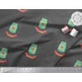 thumbnail image 2 of Soimoi Green Poly Georgette Fabric Jar & Happy Valentine Day Text Print Sewing Fabric Yard 52 Inch Wide, 2 of 3