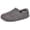 Grey, variant on HomeTop Women's Fuzzy Curly Fur Memory Foam Loafer Slippers with Polar Fleece Lining