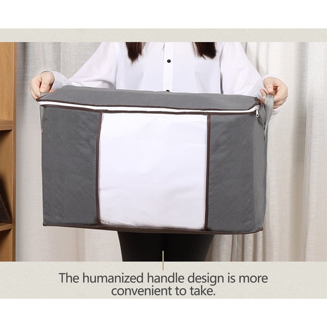 Large Storage Bags, Clothes Storage Bins Foldable Closet Organizer Storage Containers With Handles Thick Fabric For Clothing, Blanket, Comforters, Bed