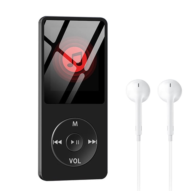 maytalsory MP3 Player 16G Portable MP3 Music Player Hi-Fi Rechargeable Sport Audio Video Adapter, Black