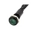thumbnail image 3 of Alpinetech 6mm 1/4" Green 12V LED Metal Indicator Pilot Custom Dash Light Lamp with Black Body PLB-6, 3 of 4