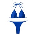 thumbnail image 2 of Birdeem Womens Bikini Split Swimwear Solid Bikini Two-Piece Split Swimwear Set, 2 of 8