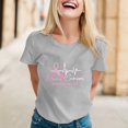 thumbnail image 2 of TSADFHJI Hauts Athlétiques Femmes Ajusté T-Shirt Imprimé Cancer pour Femmes T-Shirt de Publicité Internationale Lune T-Shirt à Manches Courtes m Gris, 2 of 5