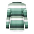 thumbnail image 5 of 2023 Chandail de Mode pour Femmes Rabais de 50 % Liquidation Hauts pour Femmes Automne Manches Longues Chandail Ample Chemise Chic Décontractée Chandails à Rayures à Col Rond pour Dames, 5 of 5